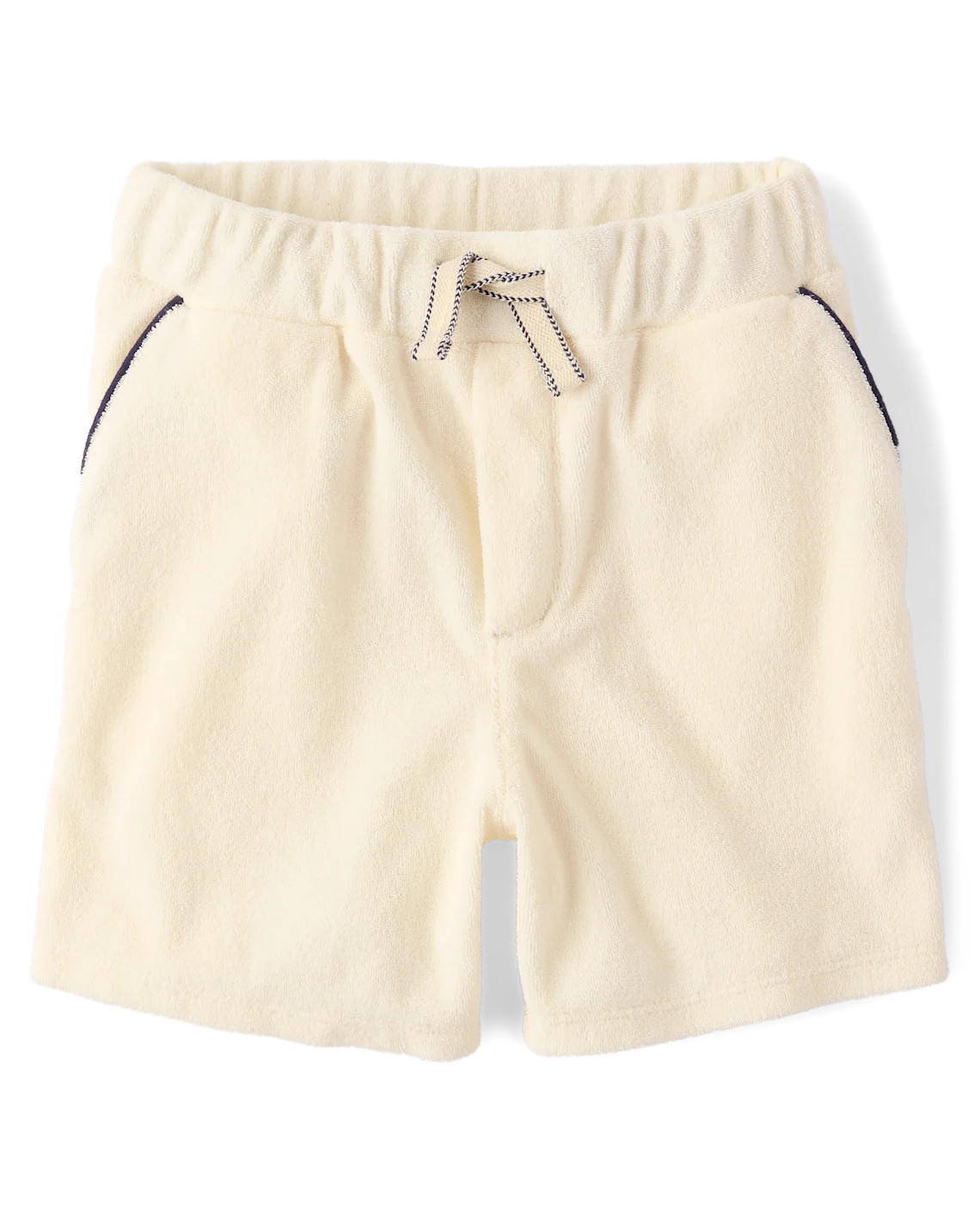Boys Contrast Terry Pull On Shorts - Nantucket Charm - CREAM | Gymboree | Gymboree
