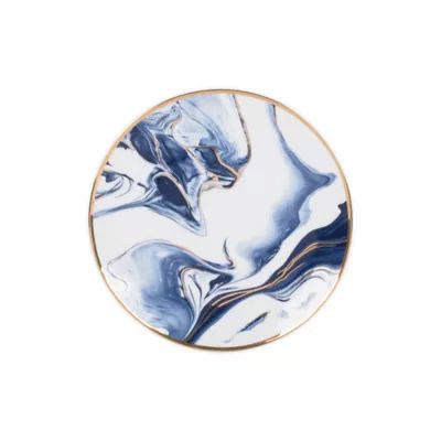 Olivia & Oliver™ Harper Marble Gold Salad Plate in Blue | Bed Bath & Beyond | Bed Bath & Beyond