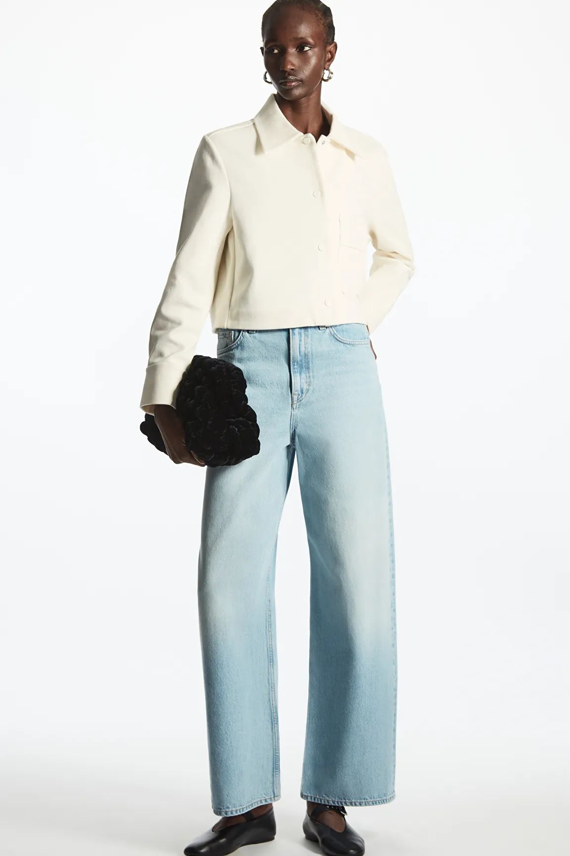 CROPPED TWILL JACKET - OFF-WHITE - COS | COS UK