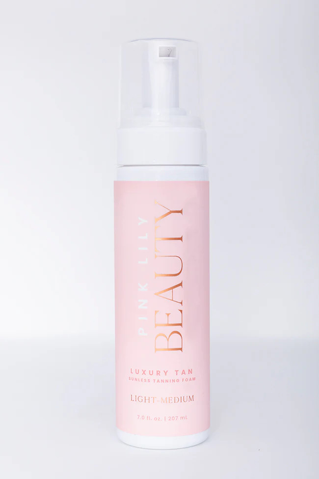 Pink Lily Beauty Luxury Tan Sunless Tanning Foam Self Tanner – Light Medium | Pink Lily