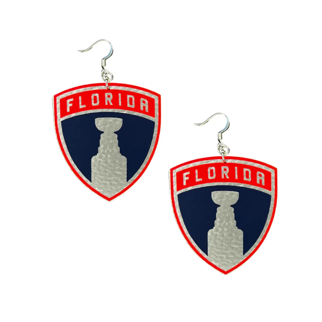 Celebrate the Florida Panthers’ first Stanley Cup with these unique earrings! Perfect for game ... | Etsy (US)