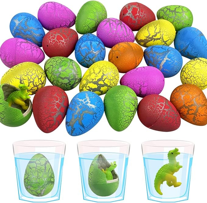 JoFAN 24 PCS Dinosaur Eggs That Hatch Growing Easter Eggs with Mini Dinosaur Toys Inside for Kids... | Amazon (US)