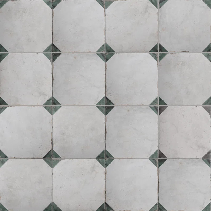 Renaissance Deco 8" x 8" Porcelain Vintage Wall & Floor Tile | Wayfair North America