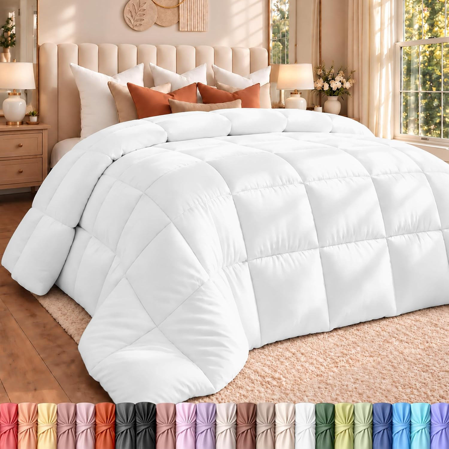 Utopia Bedding Comforter King Size, Duvet Insert, White, 90 x 102 Inches | Amazon (US)