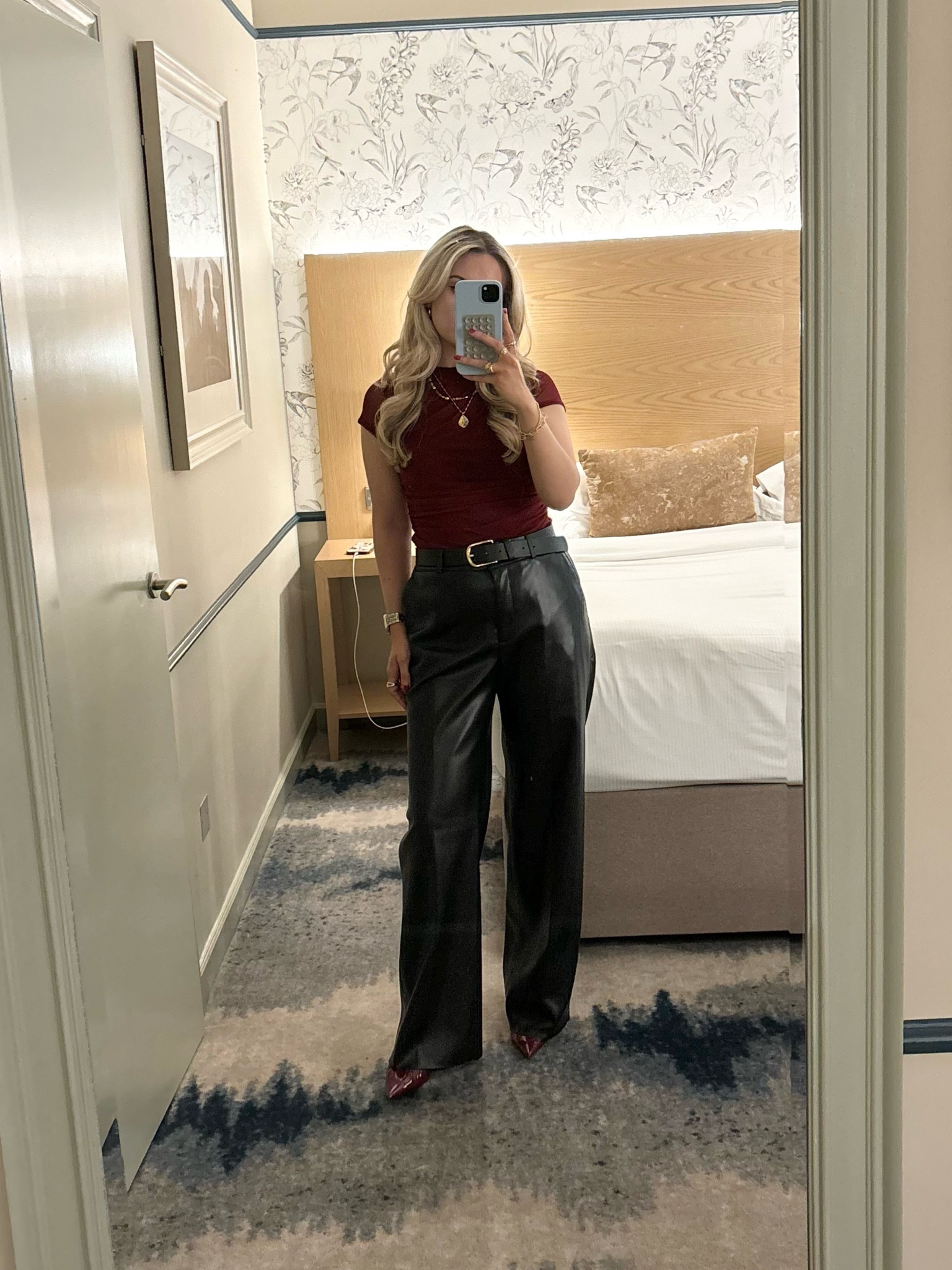 The best wide leg faux leather trousers for autumn winter! I cut the bottoms of mine to make them the correct length ❤️ 

#LTKeurope #LTKautumn #LTKuk