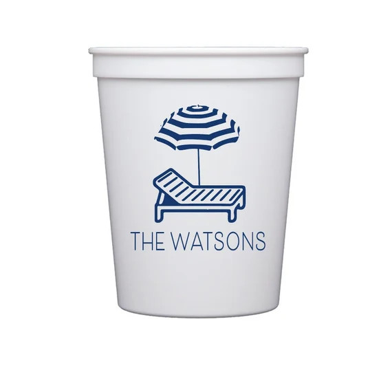 Pool cups, Personalized plastic cups, Housewarming gift idea, Beach house cups, Pool party cups, ... | Etsy (US)