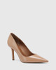 Quendra Sunkissed Tan Patent Leather Stiletto Heel Pump | Wittner