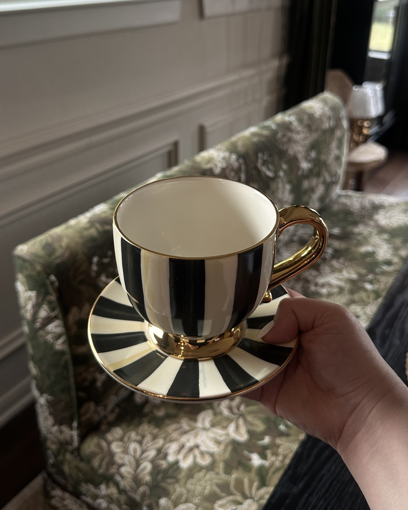 New fave mug from @MacKenzie-Childs it comes with a saucer and is just so fun to drink from!

#LTKHome