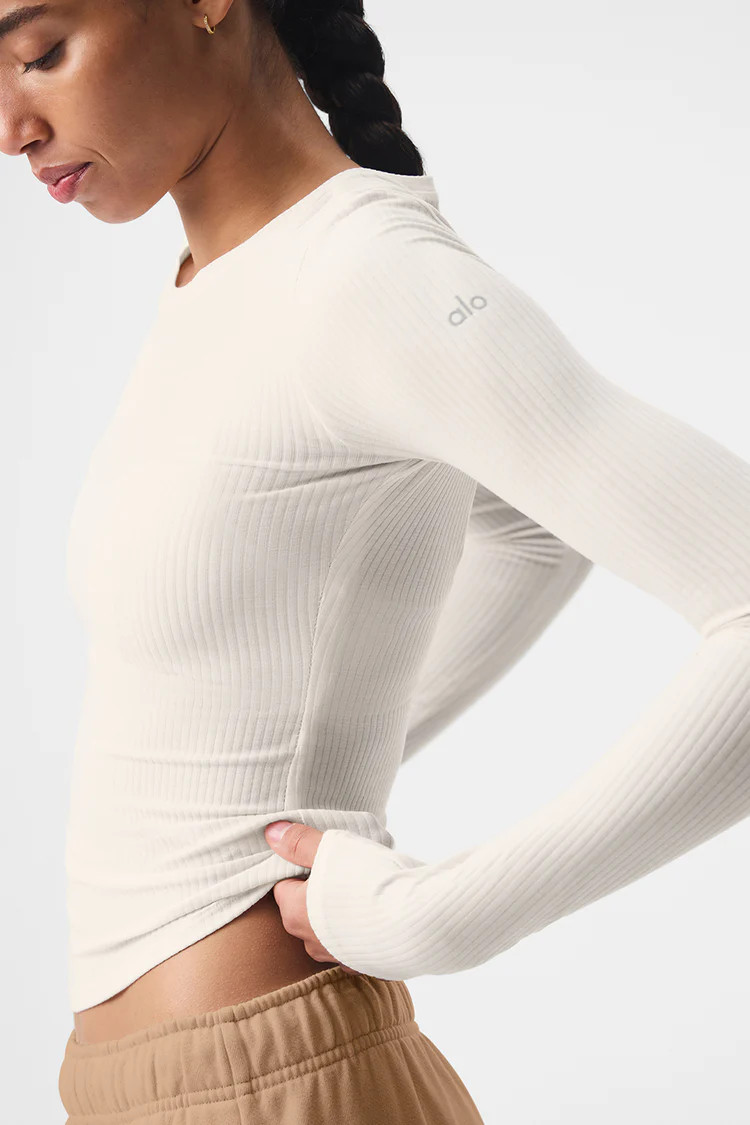 Ribbed Sea Coast Long Sleeve | Alo Yoga (US)