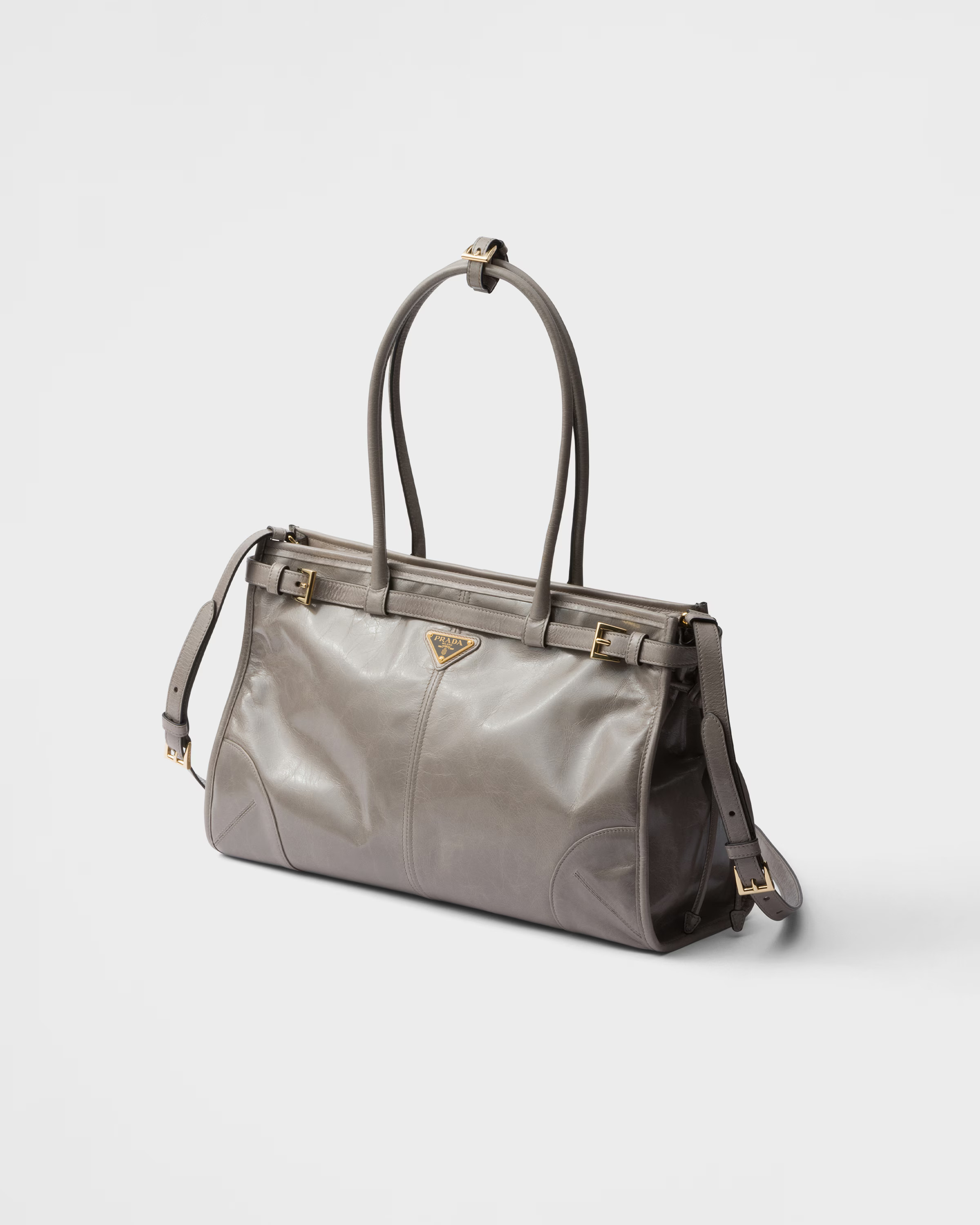 Large leather handbag | Prada US