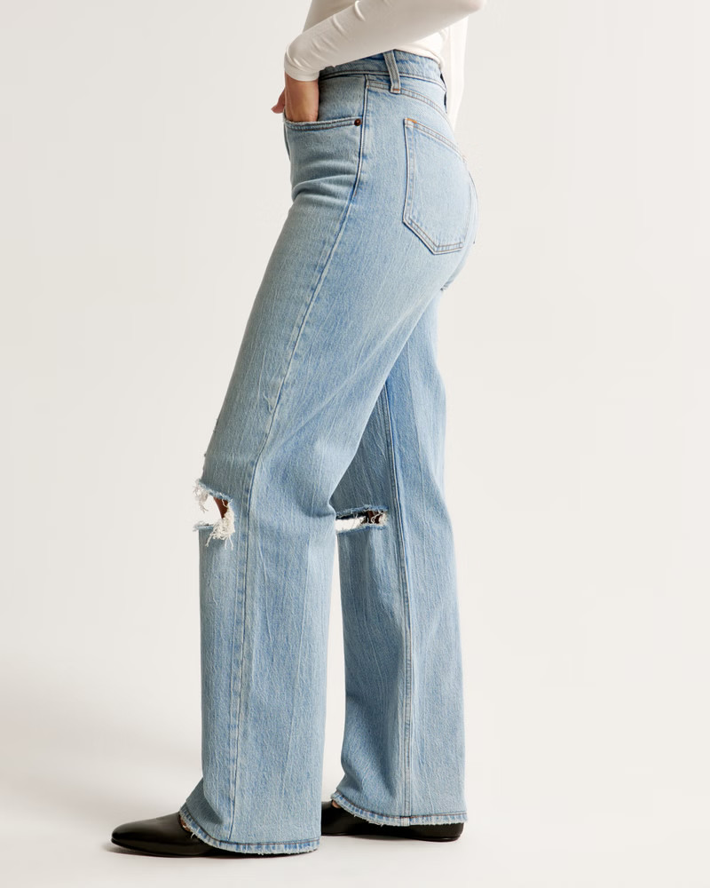 Curve Love High Rise 90s Relaxed Jean | Abercrombie & Fitch (US)