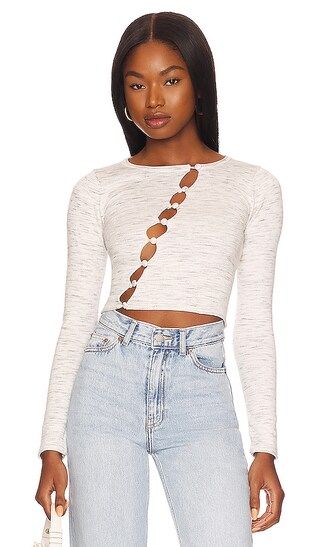 Kai Button Front Top in Ivory Multi | Revolve Clothing (Global)