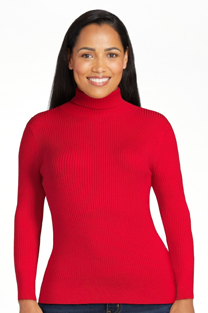 Time and Tru Women's Ribbed Knit Turtleneck, Sizes XS-XXXL | Walmart (US)