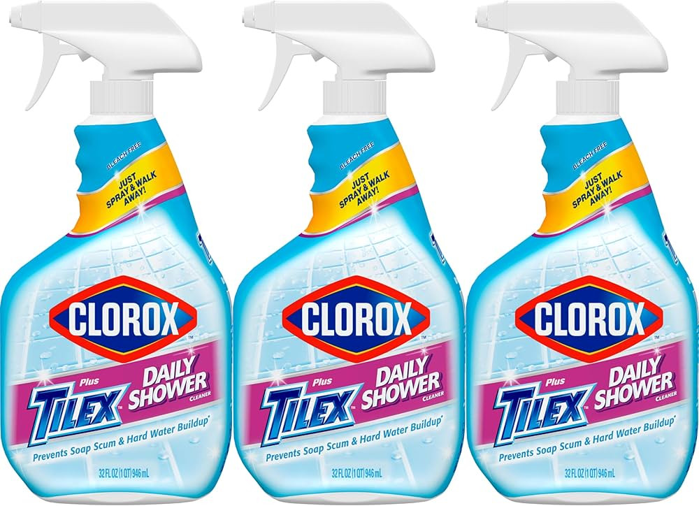 Clorox Plus Tilex Daily Shower Cleaner, 32 Fluid Ounce Spray Bottle, Pack of 3 | Amazon (US)