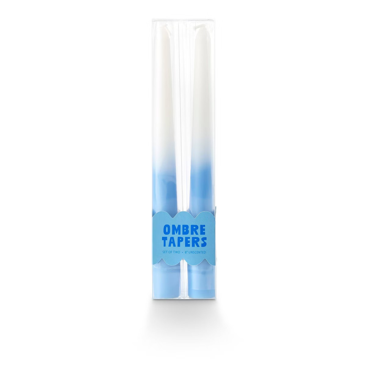 8" 2pk Ombre Taper Candle Light Blue - Bullseye's Playground™ | Target