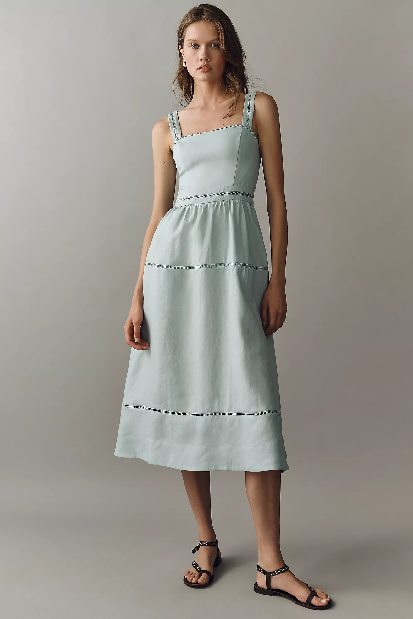 Reformation Everett Linen Midi Dress | Anthropologie (US)