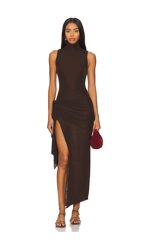 Ronny Kobo Crystal Dress in Brown. - size M | Revolve Clothing (Global)