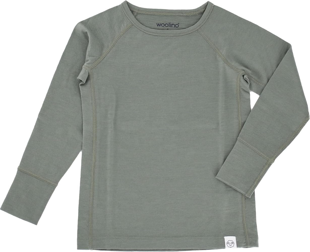 Woolino Merino Wool Base Layer for Kids - Super Soft Kids Long Sleeve Thermal Top - All Natural B... | Amazon (US)
