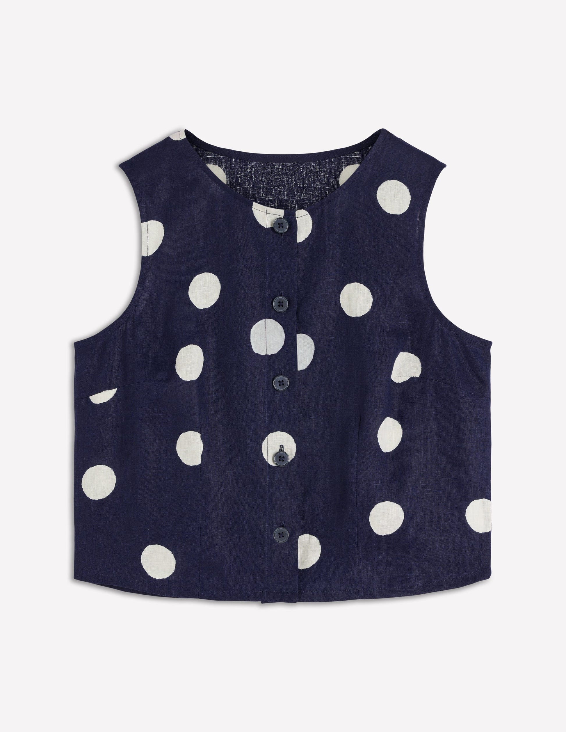 Andrea Linen Shell Top-White | Boden (US)