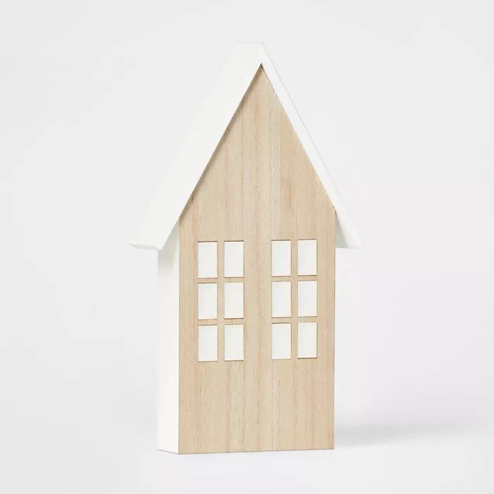 Wood & Enamel Tall House Decorative Figurine White - Wondershop™ | Target