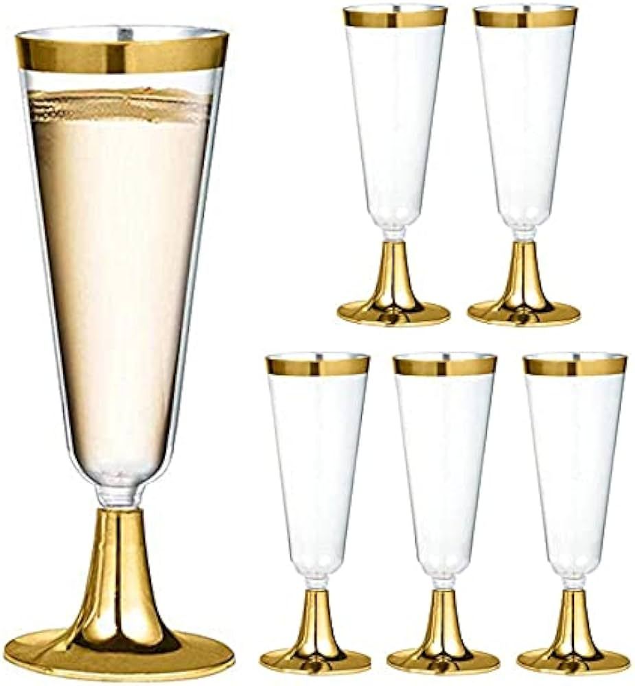 6 Pièces Flûtes à Champagne,Verres à Vin Champagne,Verres à Champagne,Incassable Réutilisab... | Amazon (FR)