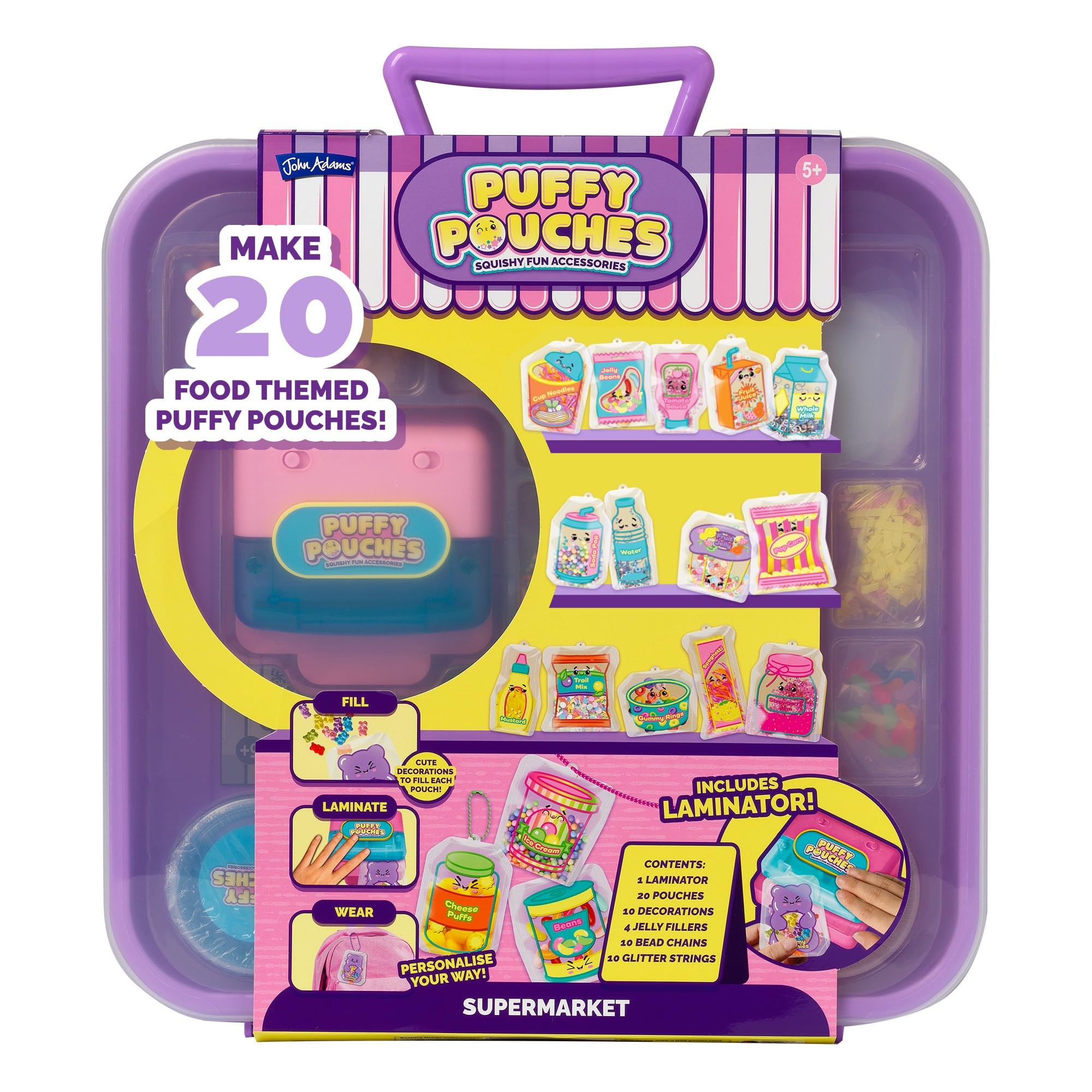 John Adams | Puffy Pouches Deluxe Supermarket Set: Make your own squishy fun accessories and bag ... | Amazon (UK)