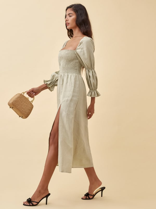 Hyland Linen Dress | Reformation (Global)