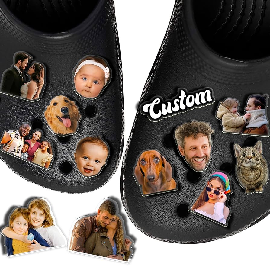 Custom Shoe Charms Personalized Acrylic Shoe Charms with Photo Logo DIY Shoe Pins Decorations and... | Amazon (US)