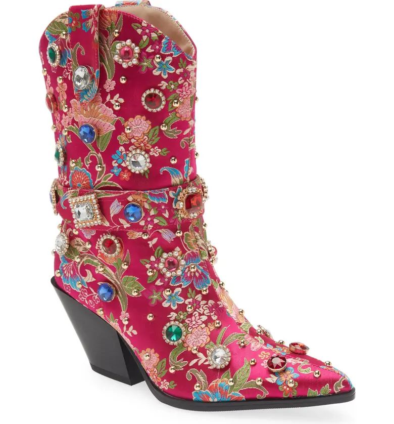 AZALEA WANG Diligent Embroidered Western Boot | Nordstrom | Nordstrom