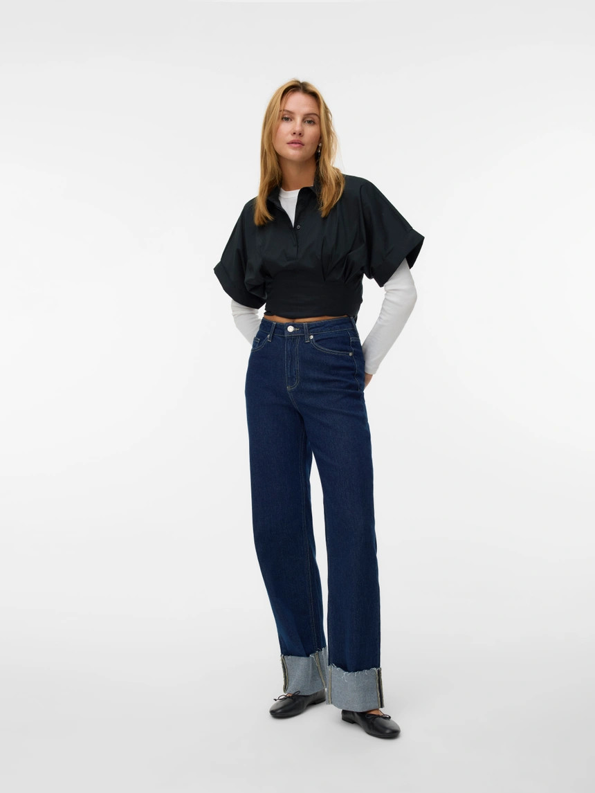 VMTESSA Hohe Taille Weite Passform - kurz geschnitten Jeans | Vero Moda® | Vero Moda