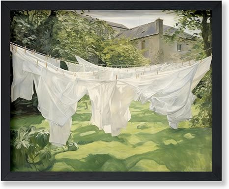 Poster Master Laundry On The Line Print - Retro White Laundry Poster - Watercolor Art - Impressio... | Amazon (US)