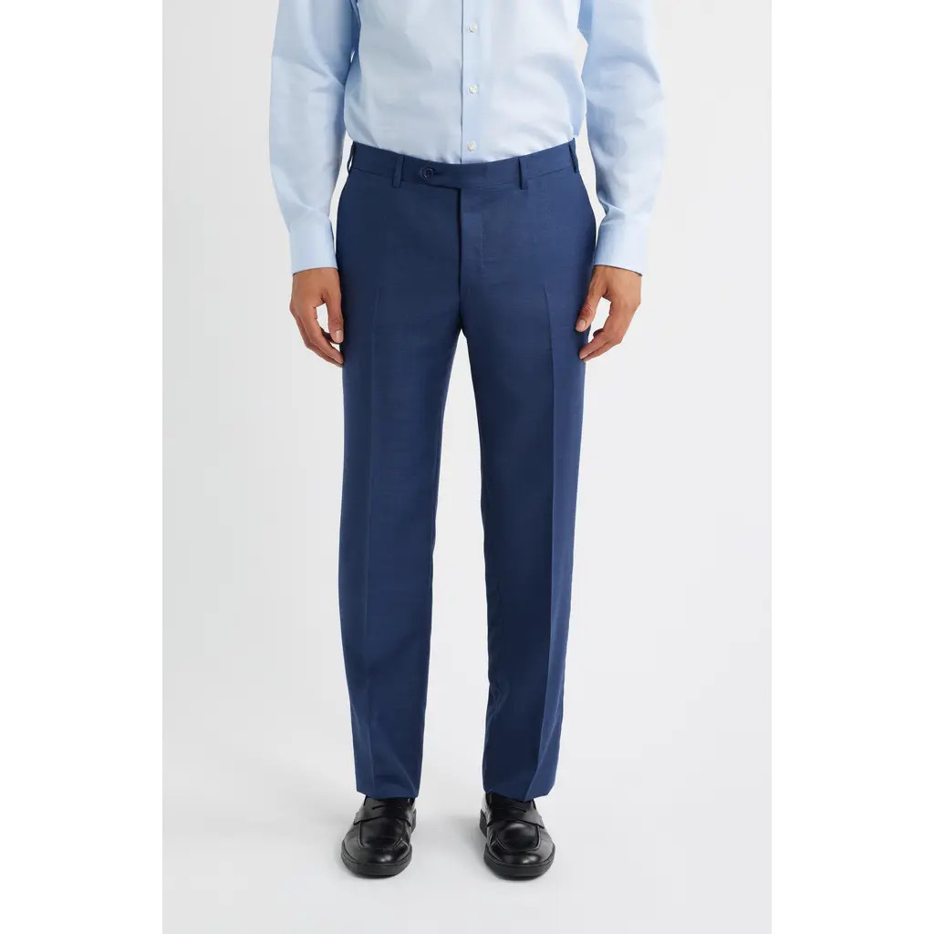 Canali Siena Regular Fit Wool Pants in Blue at Nordstrom Rack, Size 54 X R | Nordstrom Rack