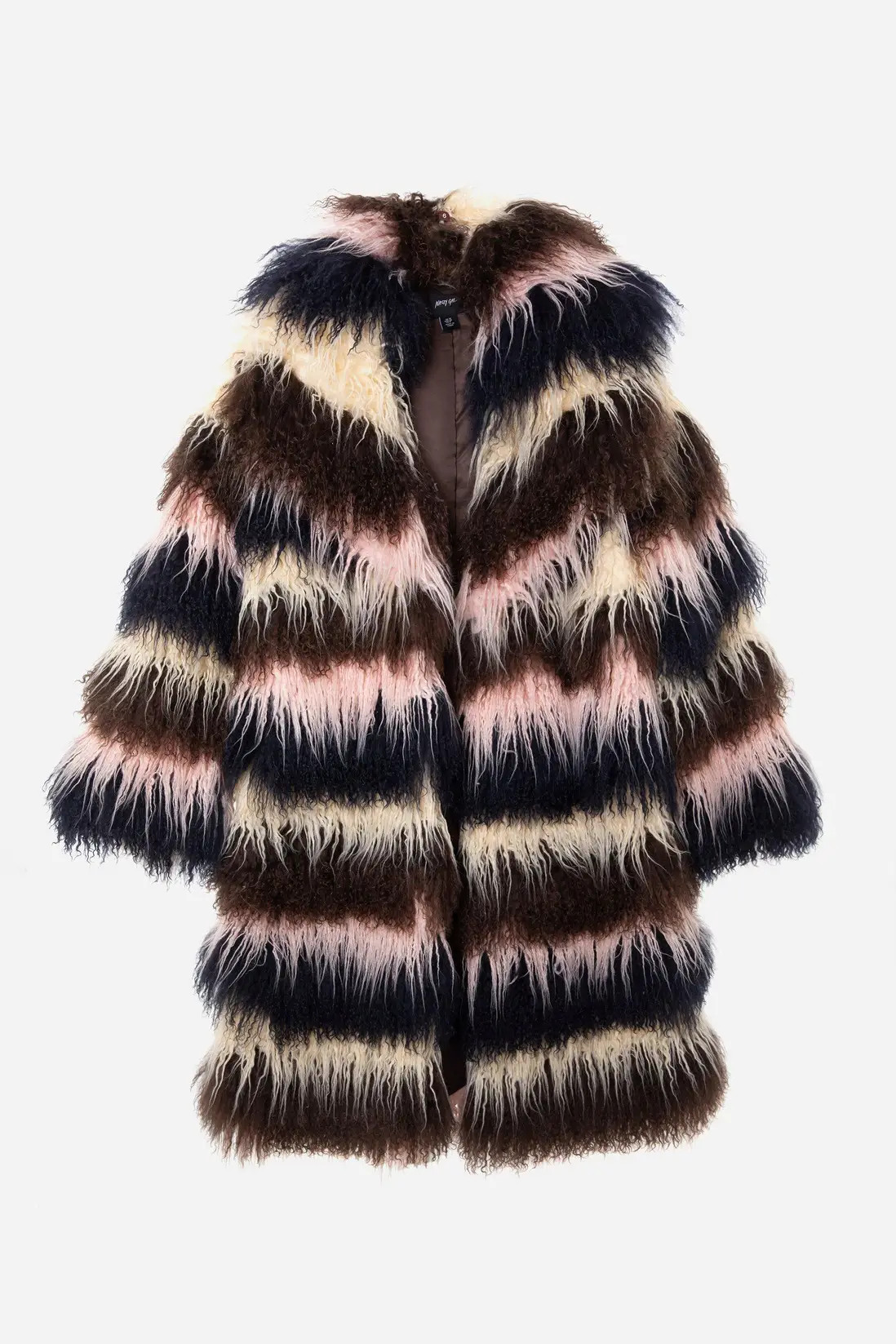 Limited Real Shearling Striped Coat | Nasty Gal US