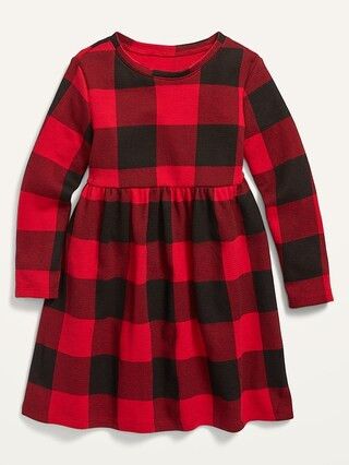 Thermal-Knit Long-Sleeve Fit & Flare Dress for Toddler Girls | Old Navy (US)