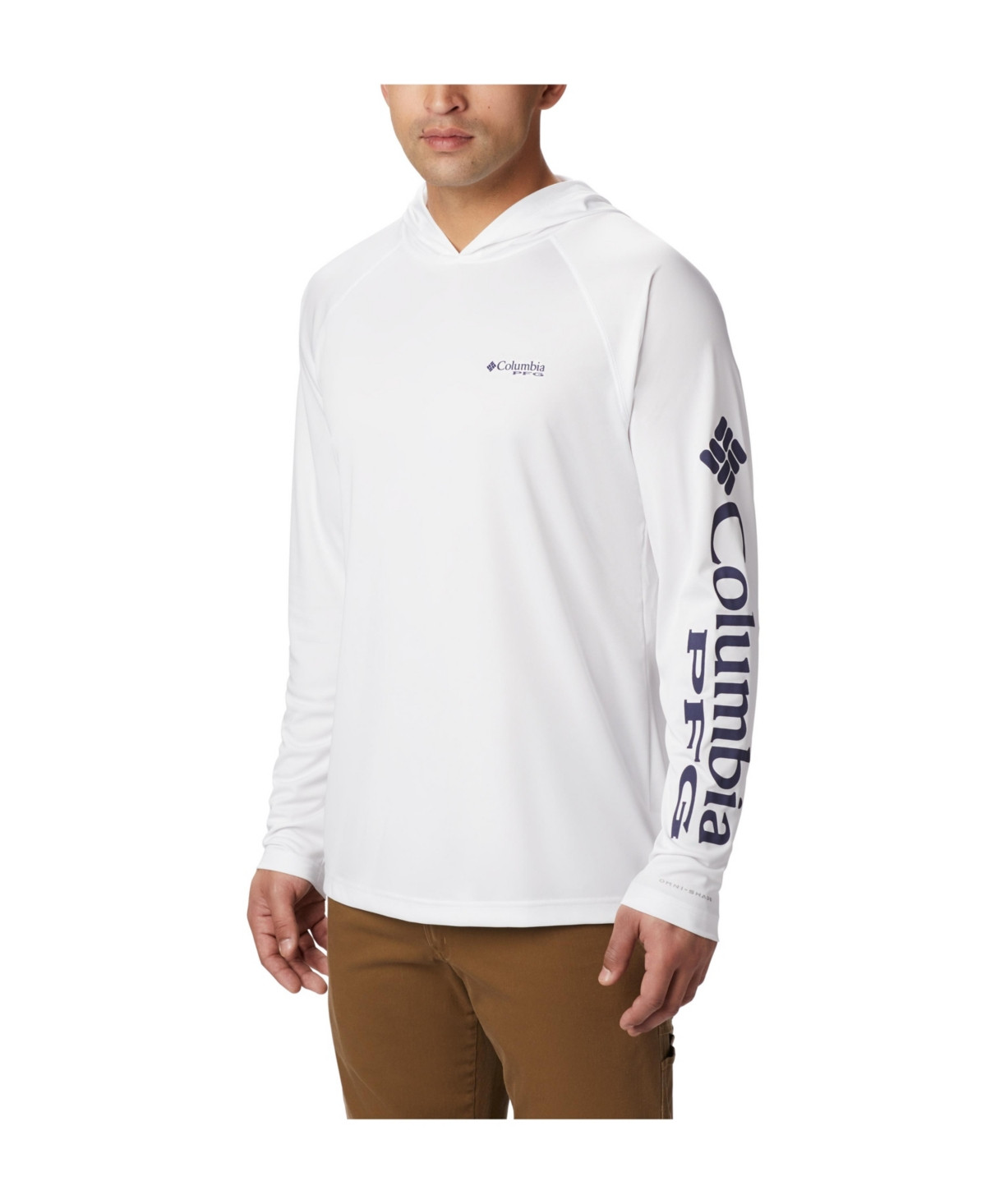 Columbia Men's Terminal Tackle Upf 50 Hoodie - White, Nightshade Logo | Macy's