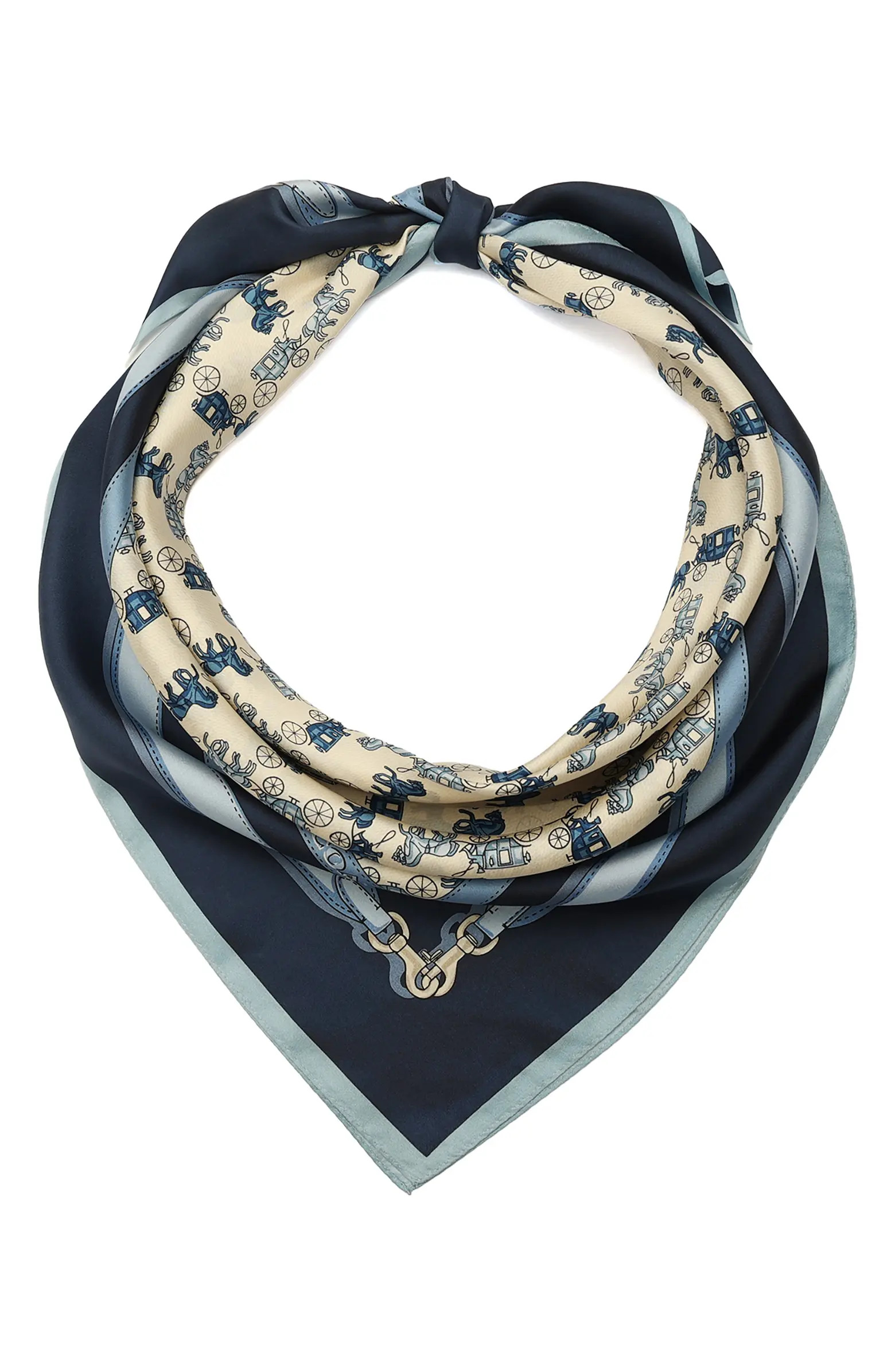 Horse & Carriage Straps Silk Scarf | Nordstrom