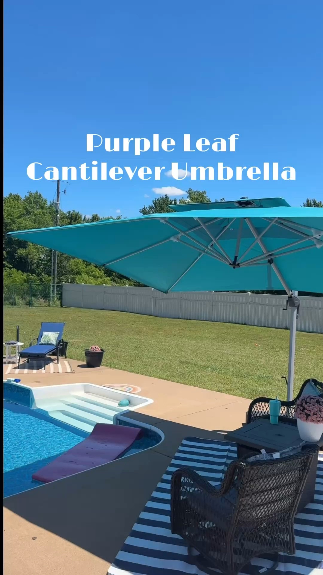 Pool season is officially here ☀️ This cantilever umbrella has been one of my favorite backyard upgrades. The large shade coverage makes a huge difference during hot afternoons by the pool, and I love how it elevates the entire space while still being functional.

Perfect for patios, pool decks, outdoor dining areas, and summer entertaining. 🤍

#LTKHome #OutdoorLiving #PatioInspo #BackyardGoals #PoolsideLiving #SummerDecor #OutdoorFurniture #PatioDecor #BackyardInspo #LTKFinds