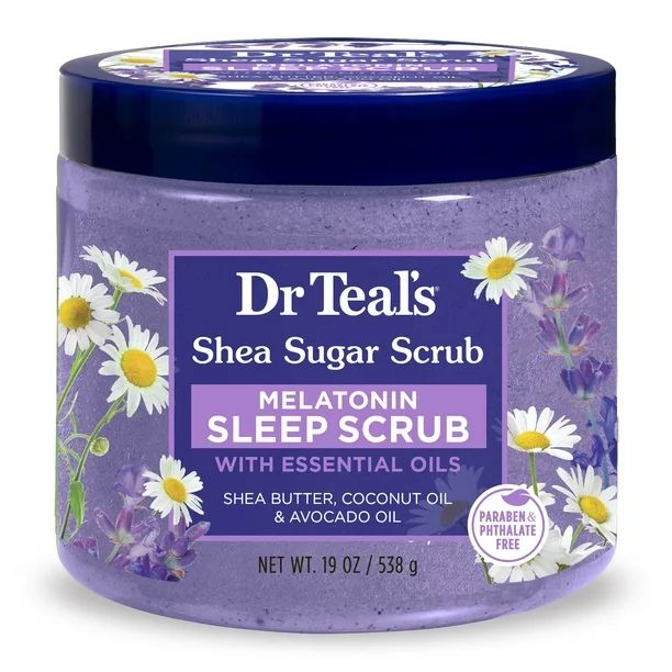 Dr Teal's Shea Sugar Sleep Body Scrub, Melatonin with Essential Oils, 19 oz | Walmart (US)