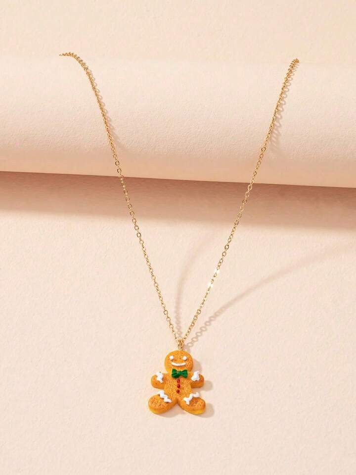 1pc Charming Christmas Snowman Pendant Necklace For Women | SHEIN