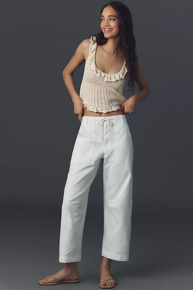 Sabrina 100% Cotton Curved Utility Pants | Anthropologie (US)