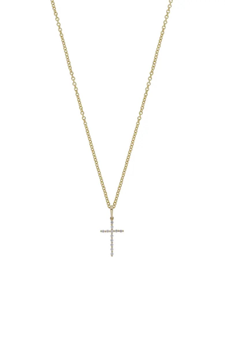 Bony Levy Diamond Cross Pendant Necklace | Nordstrom | Nordstrom