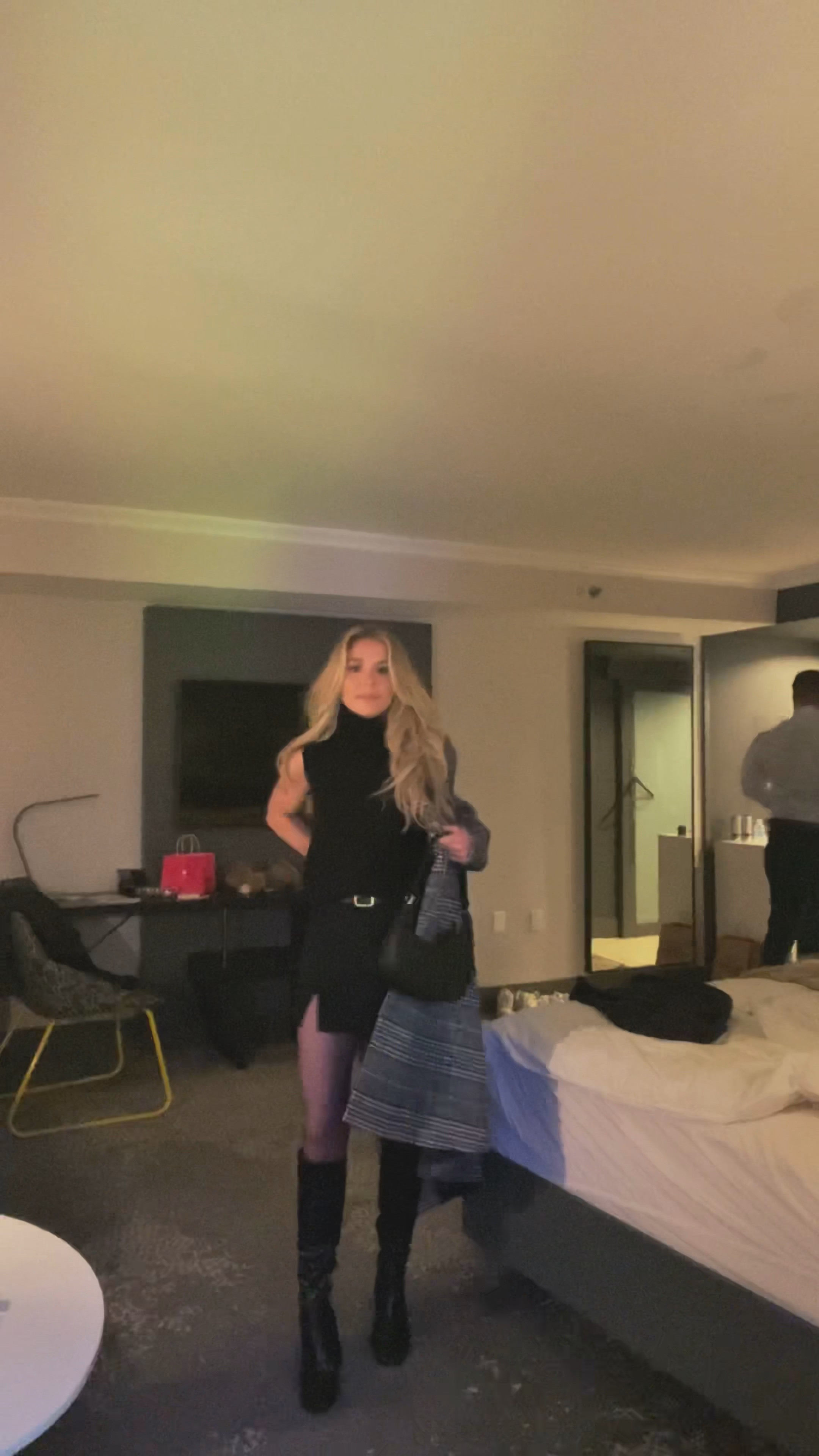 broadway fit 🖤 to tuck or not to tuck?! 

nyc outfit inspo // black mini skirt // black boots 

#LTKtravel #LTKfindsunder100 #LTKshoecrush