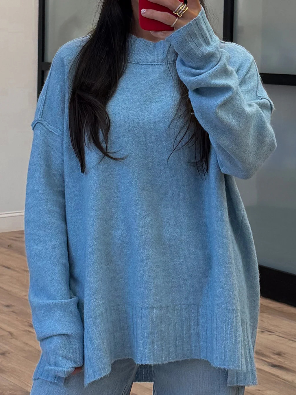 Classic Crew Sweater | Sky | Shop Talulah