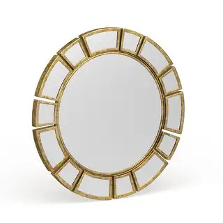 SAFAVIEH Deco Antique Gold Sunburst 30-inch Round Decorative Mirror - 30" x 0.5" x 30" - Bed Bath... | Bed Bath & Beyond