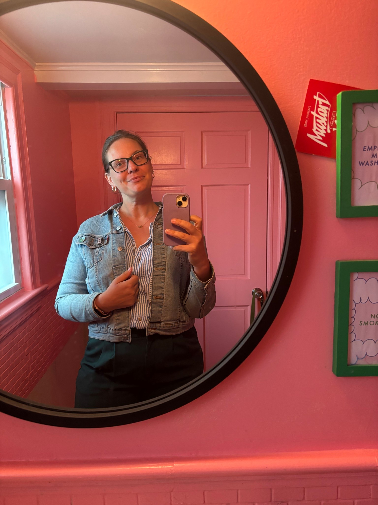 Can’t resist a good mirror selfie! 

Especially in such a playfully pink bathroom 💁🏼‍♀️💫

#LTKSeasonal #LTKStyleTip #LTKWorkwear