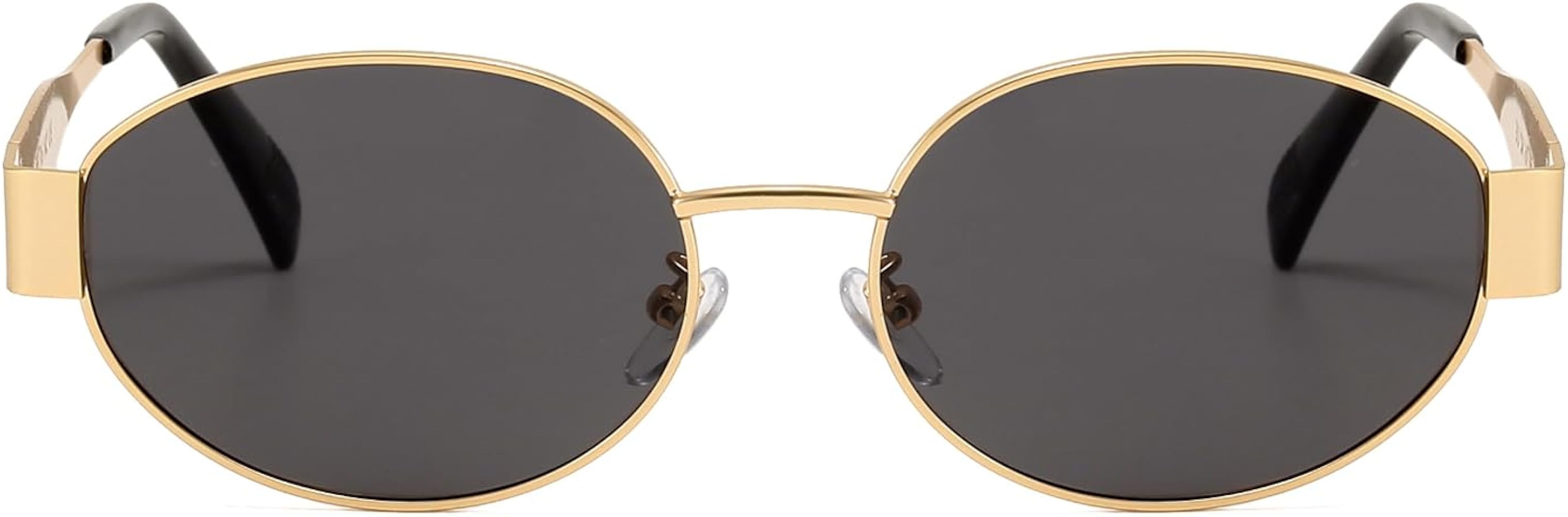 Dollger Oval Sunglasses for Women Vintage Metal Frame Glasses Anti Reflective Retro Eyeglasses Un... | Amazon (US)