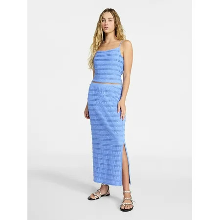 No Boundaries Ruffle Cami and Maxi Skirt Set, 2-Piece, Sizes XS-4X | Walmart (US)