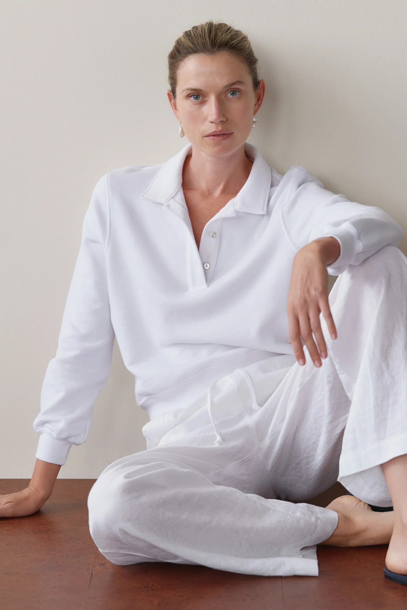 The Eco-Terry Polo Sweatshirt | DONNI.