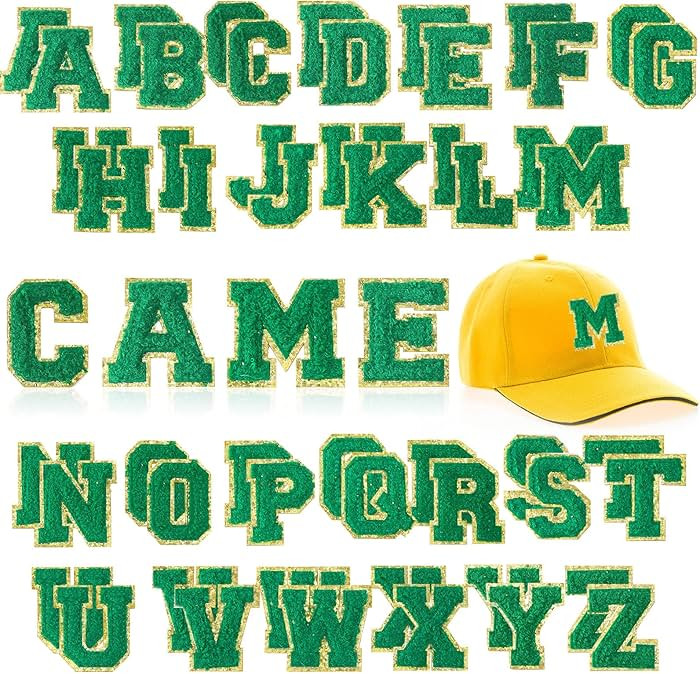 WILLBOND 52 Pcs Chenille Letter Patches Bulk Self Adhesive Chenille Letters for Backpacks Embroid... | Amazon (US)