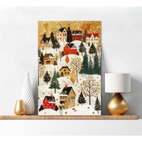 Painting By Numbers For Adults Cute Mountain Christmas Village Winter Snowy Diy Kit Nature Wall Art Gift For Crafters Xmas 299 | Etsy (US)